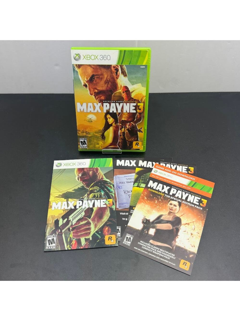 Max Payne 3 Microsoft XBOX 360 CIB Rockstar Games